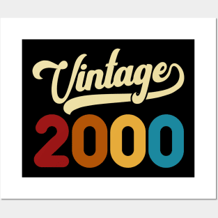 2000 Vintage Gift 20th Birthday Retro Style Posters and Art